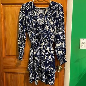 Zara Blue Long Sleeve Dress